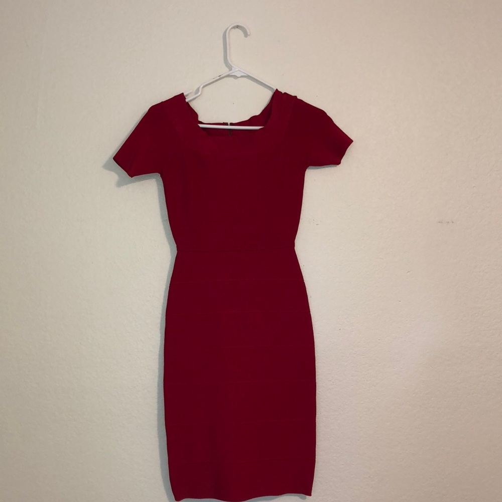 Red cocktail dress